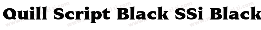 Quill Script Black SSi Black字体转换